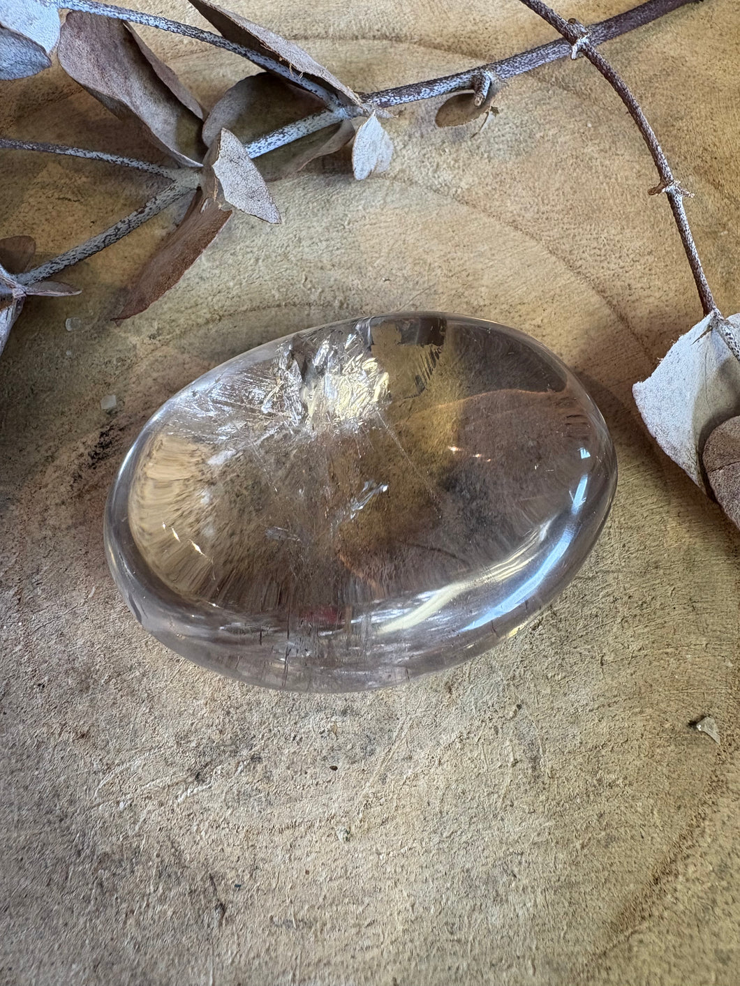 Smoky Quartz Palm Stone SKU 24135