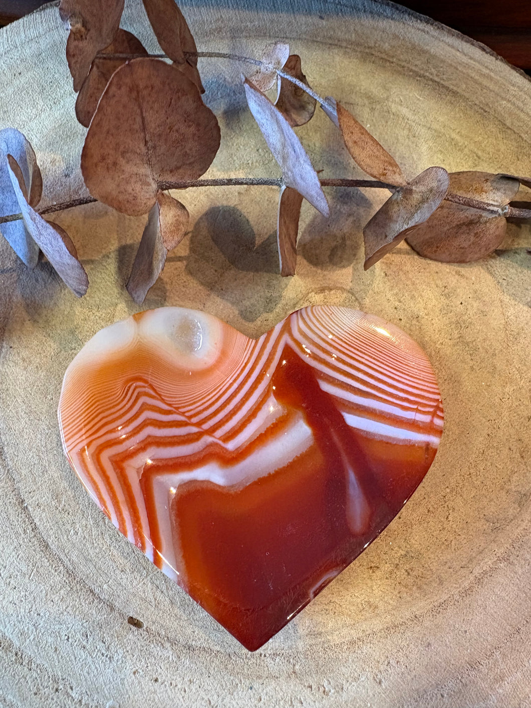 Carnelian Heart Shaped Trinket Bowl SKU 26691