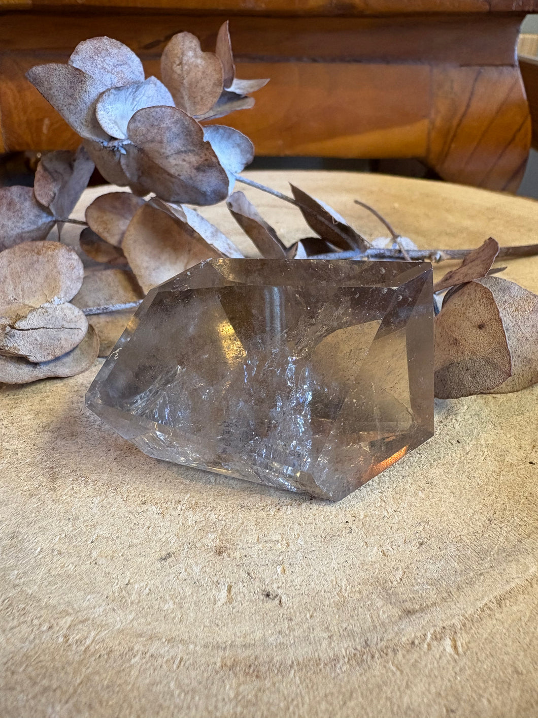 Smoky Quartz Facet Cut Freeform SKU 24808