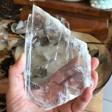 Selenite Slice on Stand SKU 23000