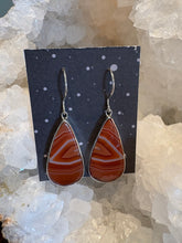 Entia Sterling Silver Banded Carnelian Earrings SKU 25809