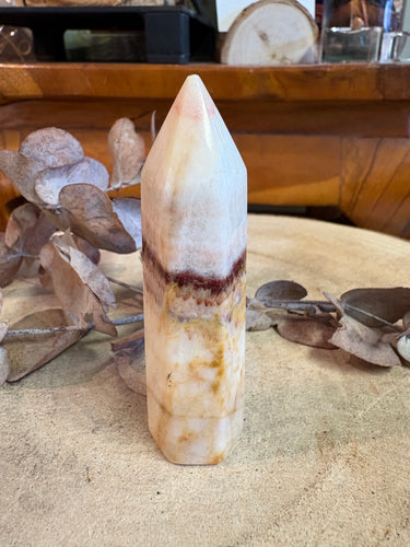 Red Aragonite Point SKU 24590