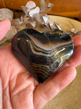 Black Agate & Quartz Heart SKU 24367
