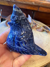 Sodalite Crested Bird Carving SKU 26614
