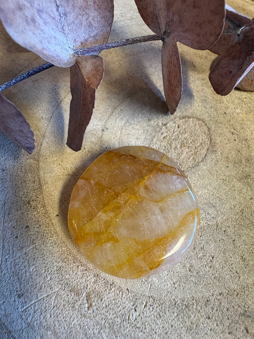 Golden Healer Quartz Smooth Stone SKU 26135A