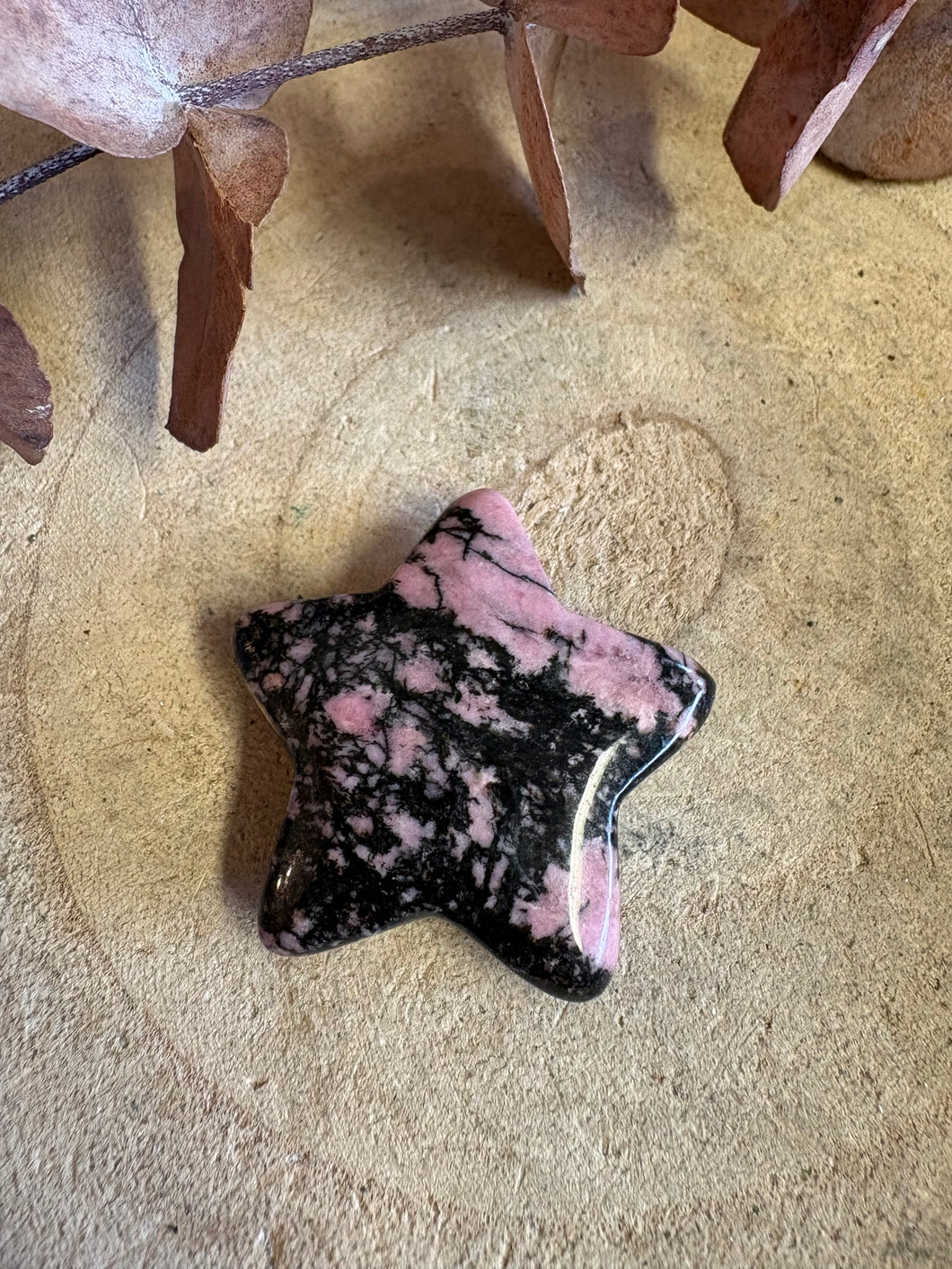 Rhodonite Star Carving SKU 26209