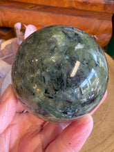 Prehnite, Epidote & Rutile Sphere SKU 25602