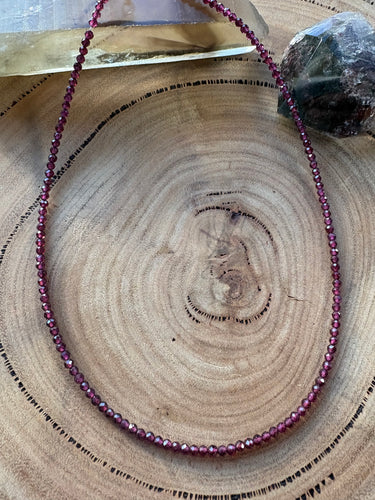 Entia Pyrope Garnet Beaded Necklace SKU 26423