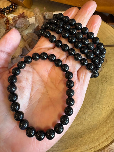 Black Obsidian Bead Bracelet SKU 25252
