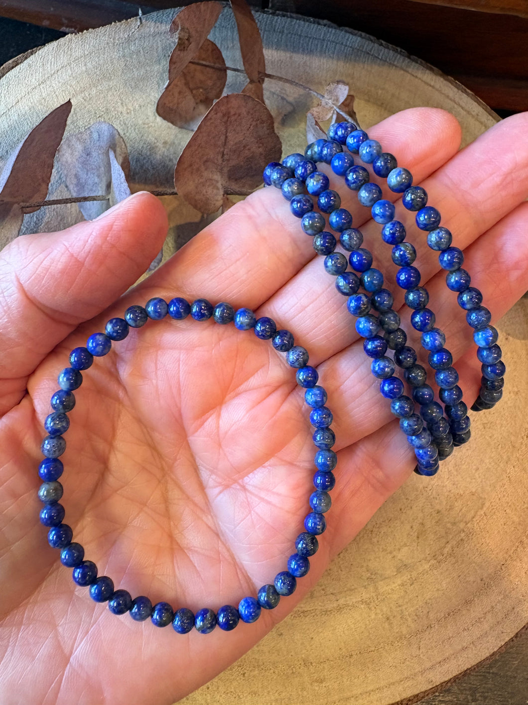 Lapis Lazuli 4mm Bead Bracelets SKU 27086LL