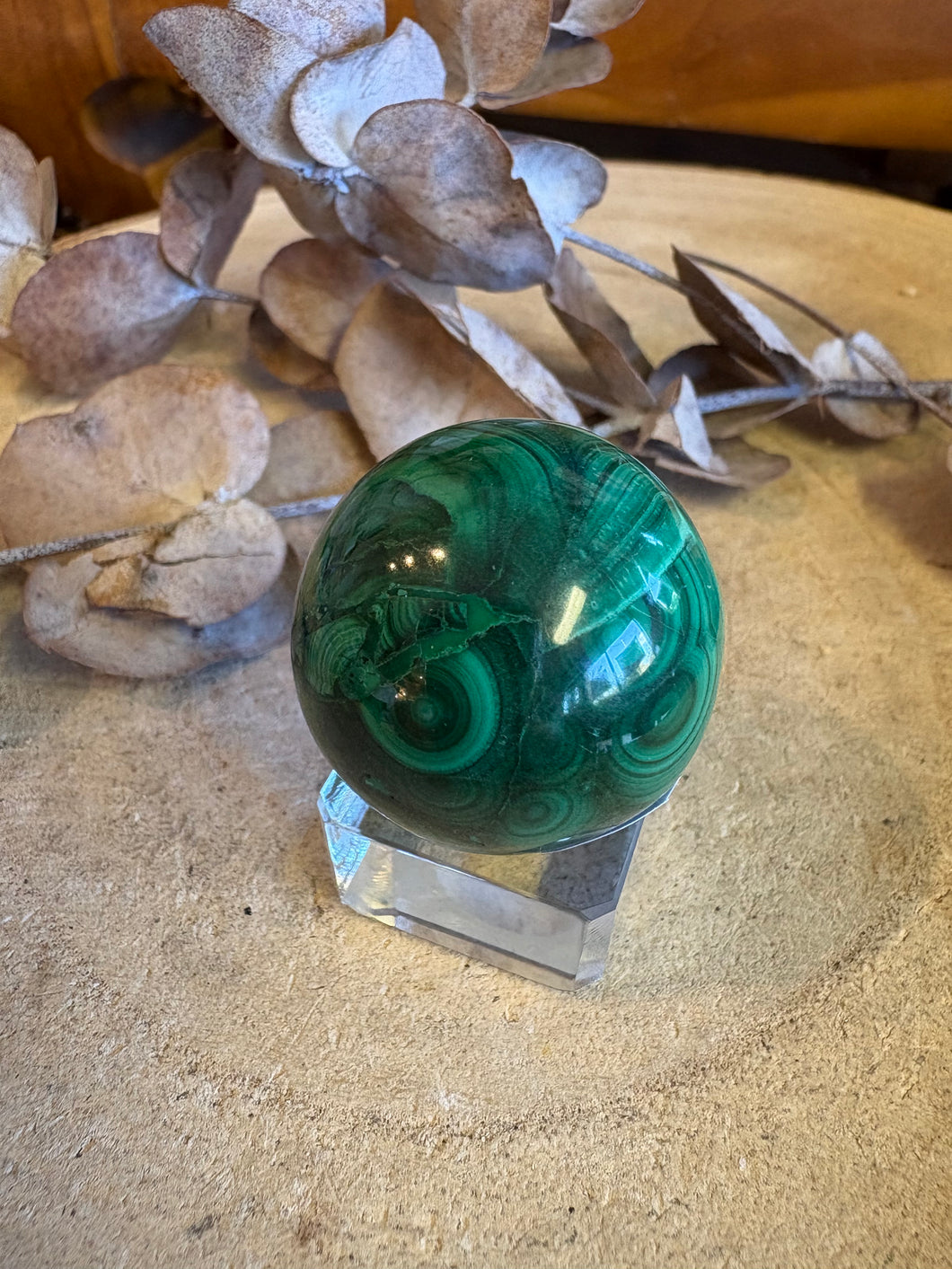 Malachite Sphere SKU 24813