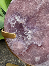 Pink Amethyst Moon on Stand SKU 26278