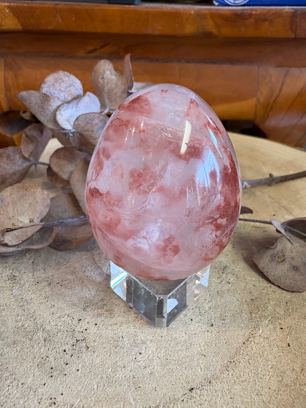 Hematoid Quartz Egg SKU 24915