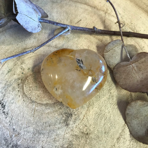 Golden Healer Quartz Heart SKU 23638B