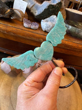 Amazonite Winged Heart on Stand SKU 26929D