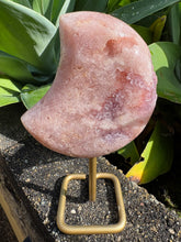Pink Amethyst Moon on Stand SKU 26268