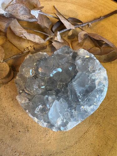 Celestite Cluster Heart SKU 24883C