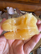 Orange Calcite Dinosaur Head Carving SKU 25629OC