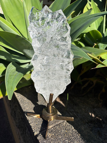 Clear Quartz Freeform on Swivel Stand SKU 26335