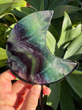 Rainbow Fluorite Moon on Stand SKU 26393