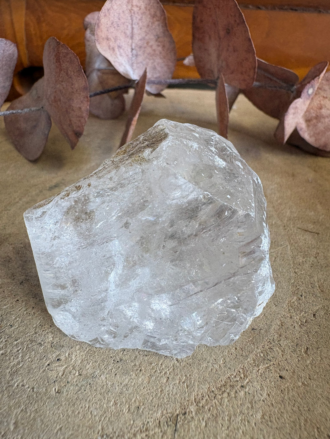 Clear Quartz Part Polished Chunk SKU CQEC1