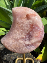 Pink Amethyst Moon on Stand SKU 26268