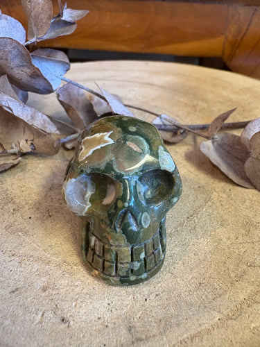 Rhyolite Skull Carving SKU 25201