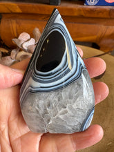 Black Banded Agate & Quartz Freeform SKU 25056