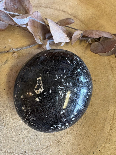 Black Tourmaline Palm Stone SKU 25532