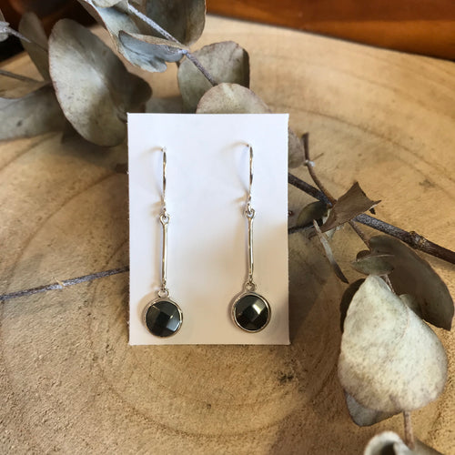 Entia Sterling Silver Hematite Earrings SKU 22440