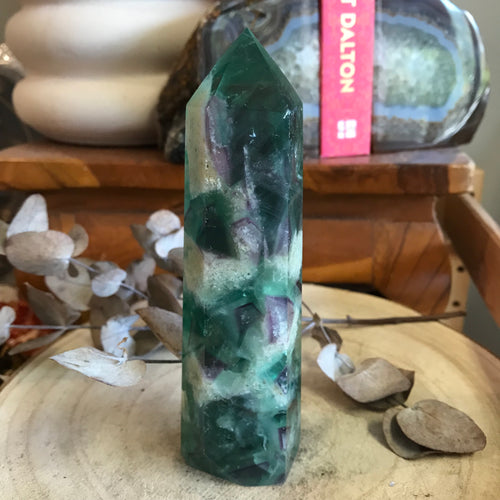 Rainbow Fluorite Point SKU 23459