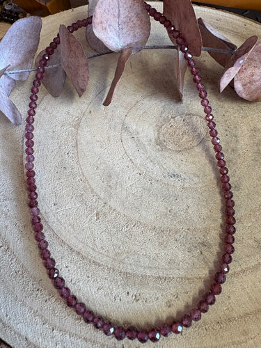 Entia Rhodolite Garnet Beaded Necklace SKU 26035