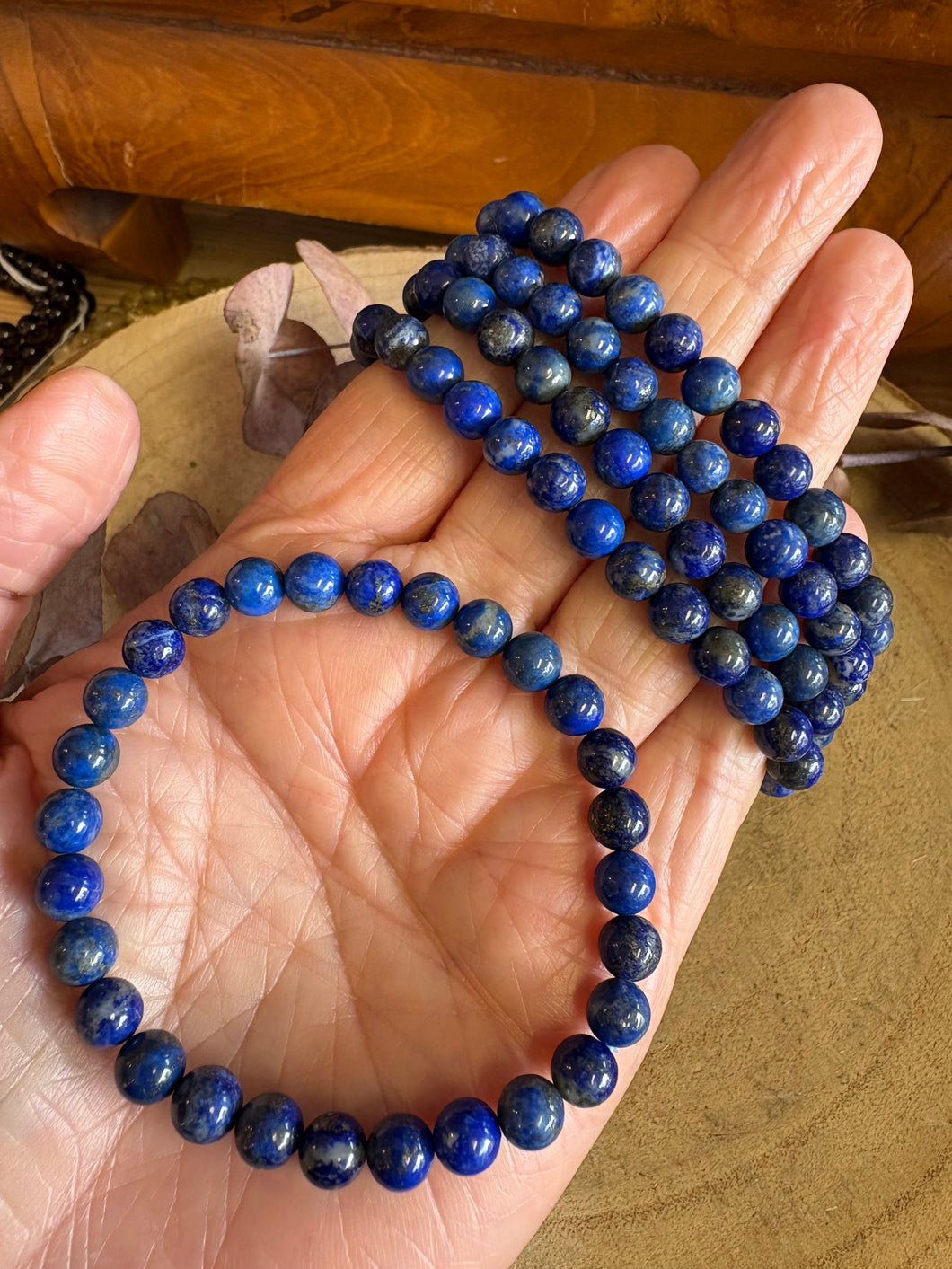 Lapis Lazuli 6mm Bead Bracelet SKU 26115