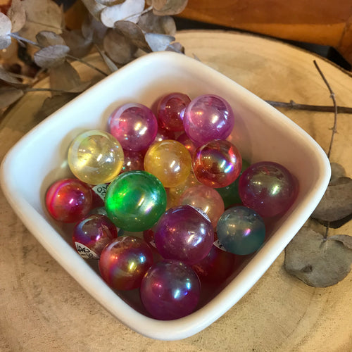 Aura Quartz Mini Spheres SKU 23620