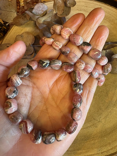 Rhodochrosite Bead Bracelet SKU 25242