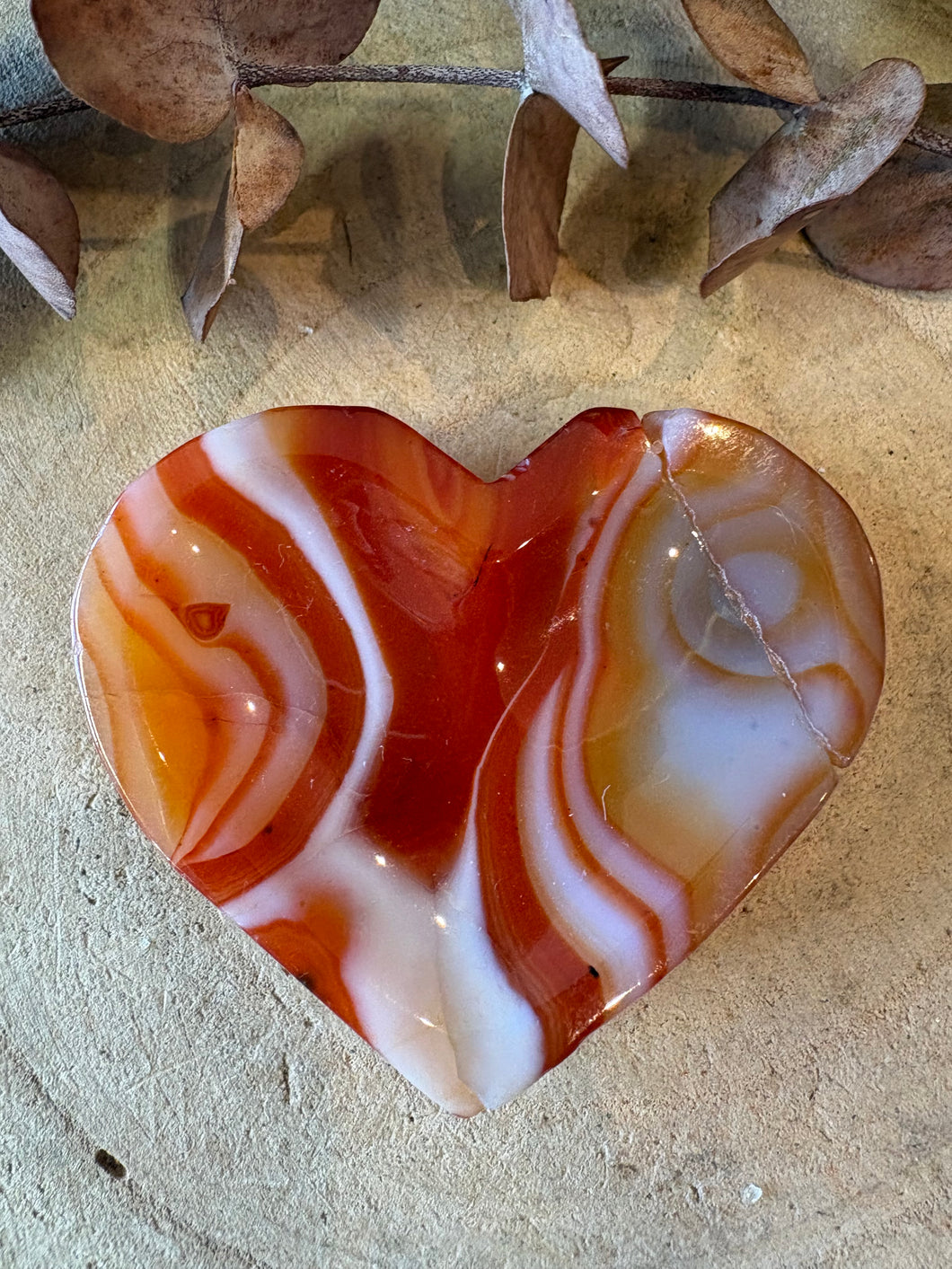 Carnelian Heart Shaped Bowl SKU 26692