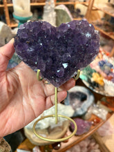 Amethyst Cluster Heart in Stand SKU 26357