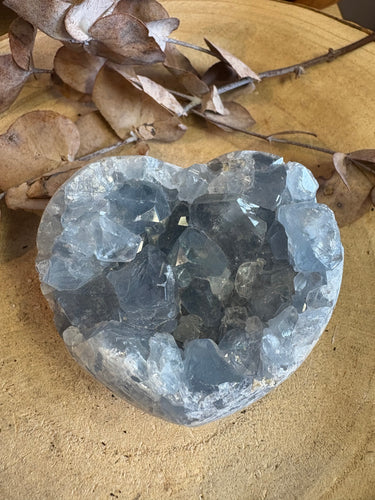 Celestite Cluster Heart SKU 24883A