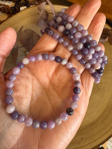 Lepidolite 6mm Bead Bracelets SKU 25507
