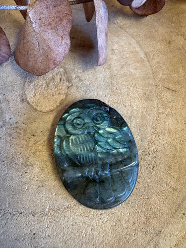 Labradorite Owl Carving SKU 25695