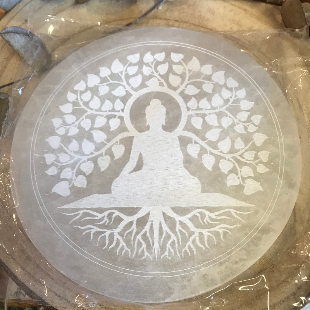 Selenite Engraved Charging Plate SKU 22540
