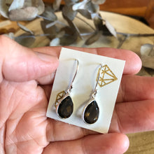 Sterling Silver Smoky Quartz Teardrop Earrings SKU 23188