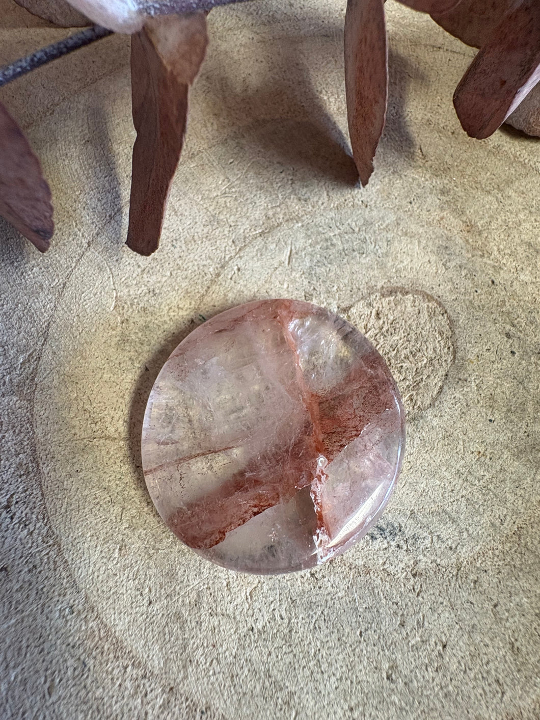 Hematoid Quartz Smooth Stone SKU 26138C