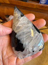 Black Banded Agate & Quartz Freeform SKU 25061