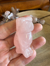 Rose Quartz Dog Carving SKU 25196