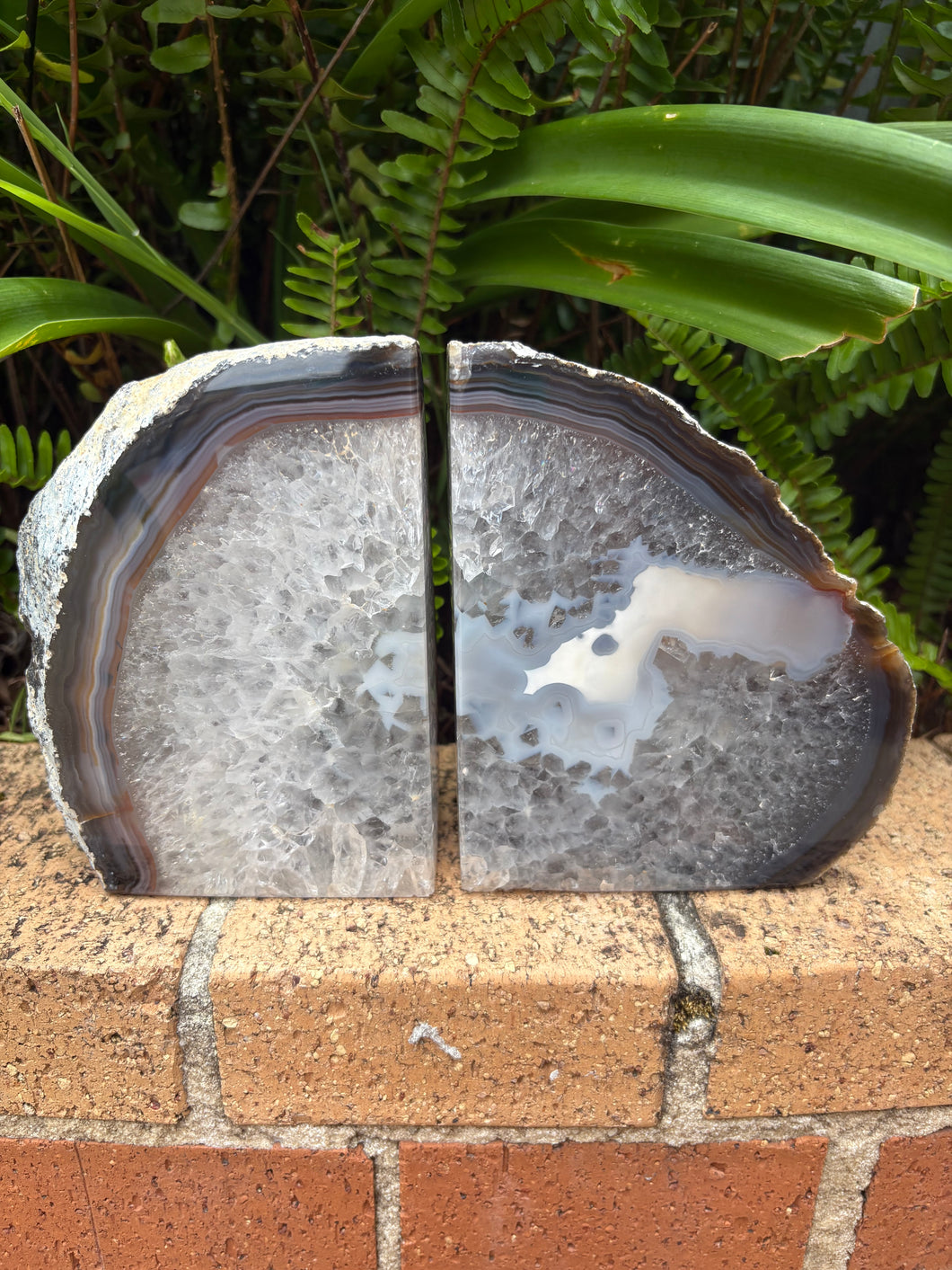 Dyed Agate & Quartz Bookends SKU 25675