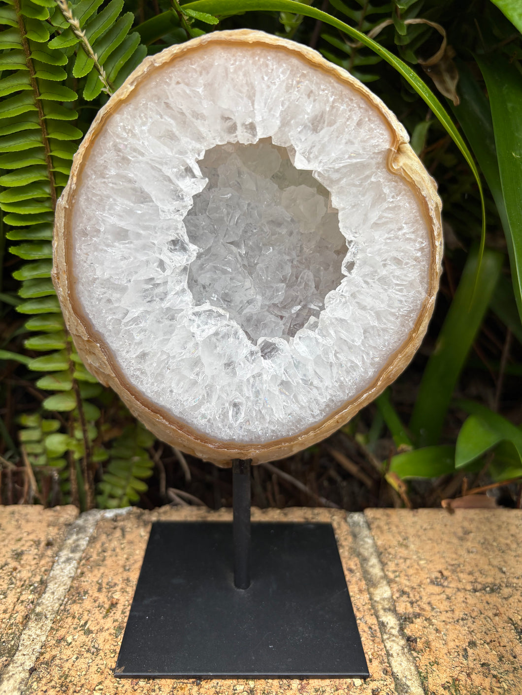 Quartz Geode on Stand SKU 25379