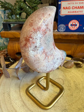 Pink Amethyst Moon on Stand SKU 26174