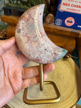 Pink Amethyst Moon on Stand SKU 26174