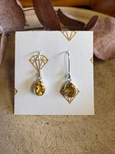 Sterling Silver Citrine Drop Earrings SKU 25905